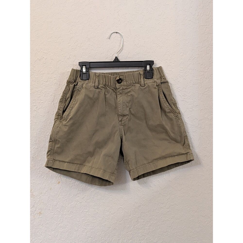 Bearbottom Mens 5.5" Olive Green Elastic Waist Stretch Casual Shorts Small